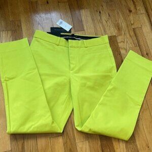 NWT! Banana Republic Bright Yellow Pants - Mid-Rise Sloan - Washable - Slimming